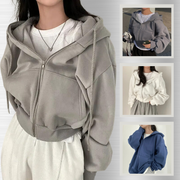 Damen Hoodie Mit Reißverschluss | Übergroß