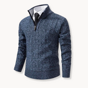 Viktor | Gestrickter Pullover mit Viertelreißverschluss