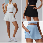 Gonna plissettata per donna | Gonna da tennis sportiva in poliestere
