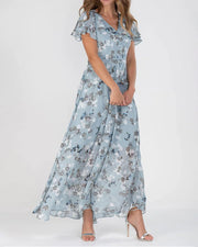 Elegantes | Geblümtes Chiffonkleid für Damen für dich