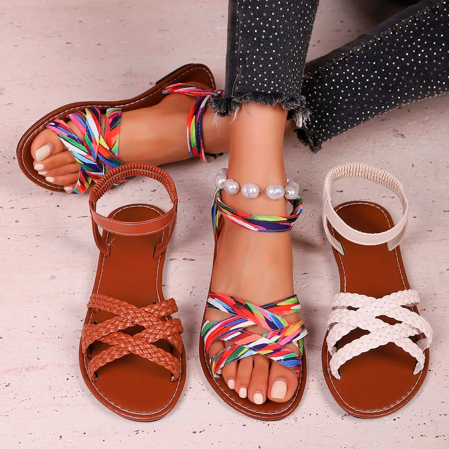 Sandali bassi da donna | Scarpe estive romane per tutti i giorni