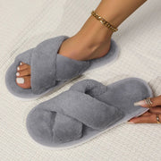Pantofole soffici da donna | Pantofole con punta aperta