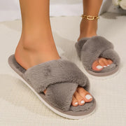 Pantofole soffici da donna | Pantofole con punta aperta