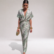 Abito lungo fluente | Elegante abito da sera da donna