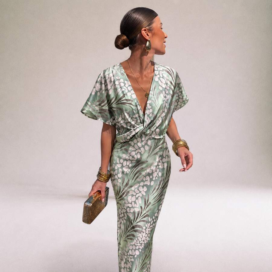 Abito lungo fluente | Elegante abito da sera da donna