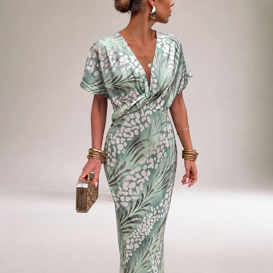 Abito lungo fluente | Elegante abito da sera da donna