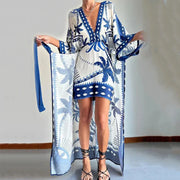 Schickes Boho-Kimono-Kleid mit Taillenband