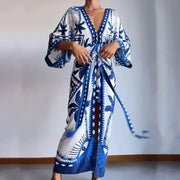 Schickes Boho-Kimono-Kleid mit Taillenband