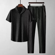 François- Zweiteiliges Herren Set aus Kurzarmhemd und Hose