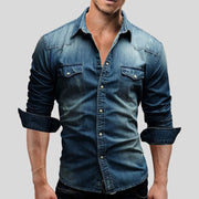 Cedric | Herren Denim-Hemd in Vintage-Optik