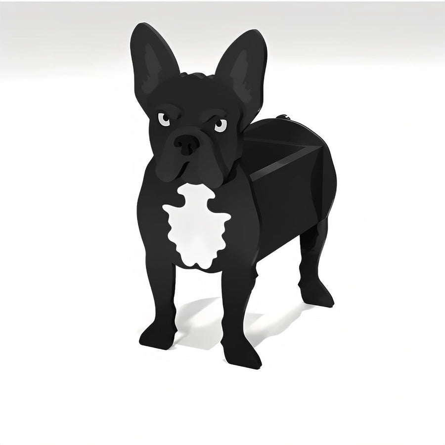 Blumentopf im Französische Bulldogge Design