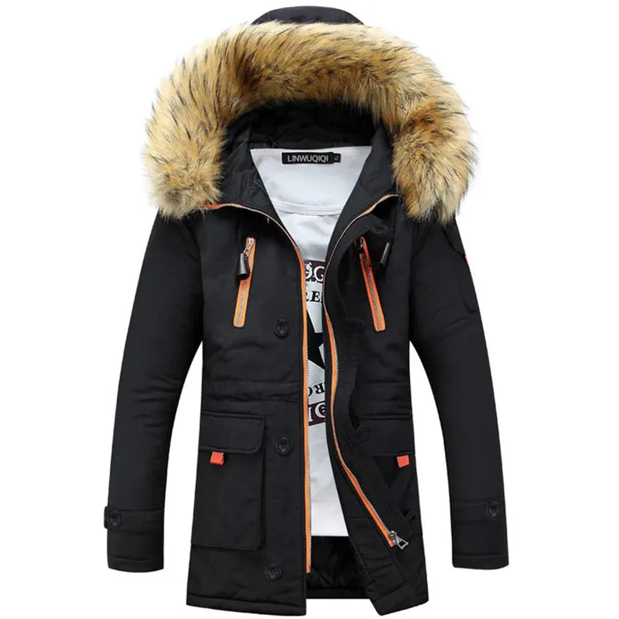 Herren Winterjacke Mit Fellkapuze | Langarm