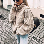 Gemütlicher Rollkragenpullover im Oversize-Stil