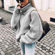 Gemütlicher Rollkragenpullover im Oversize-Stil
