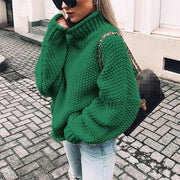 Gemütlicher Rollkragenpullover im Oversize-Stil