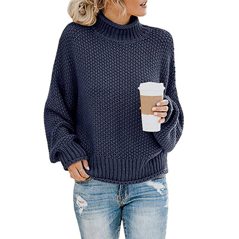 Gemütlicher Rollkragenpullover im Oversize-Stil
