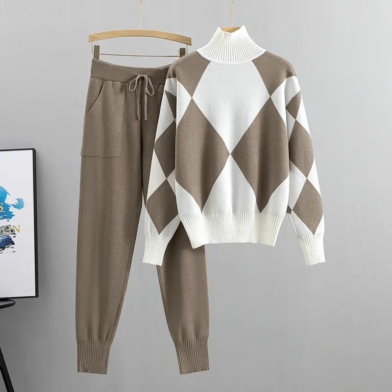 Elegantes Herbstset | Weiches Shirt + Lange Hose