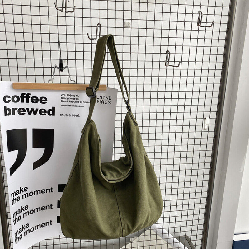 Geräumige Handtasche für Damen – Minimalistische Umhängetasche für Alltag und Freizeit, Schultergurt