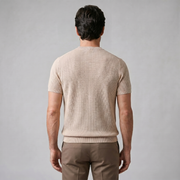 T-shirt a maglia costina da uomo | Girocollo casual