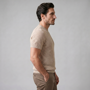 T-shirt a maglia costina da uomo | Girocollo casual