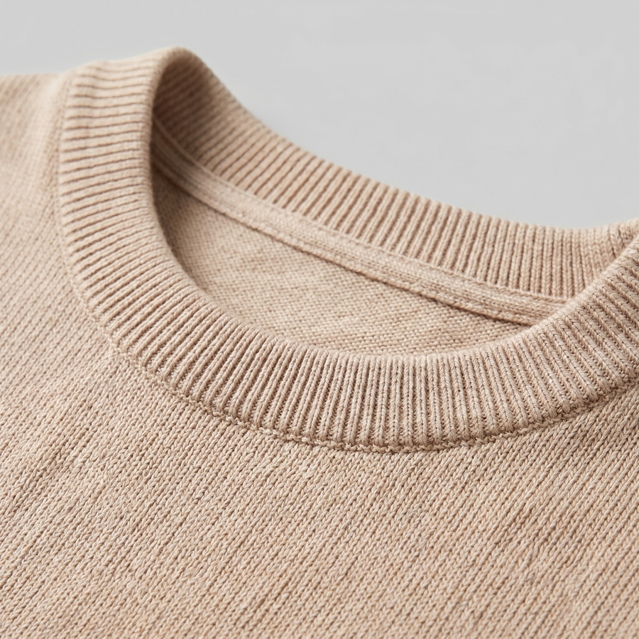 T-shirt a maglia costina da uomo | Girocollo casual