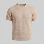 T-shirt a maglia costina da uomo | Girocollo casual