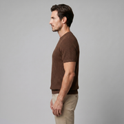 T-shirt a maglia costina da uomo | Girocollo casual