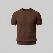 T-shirt a maglia costina da uomo | Girocollo casual