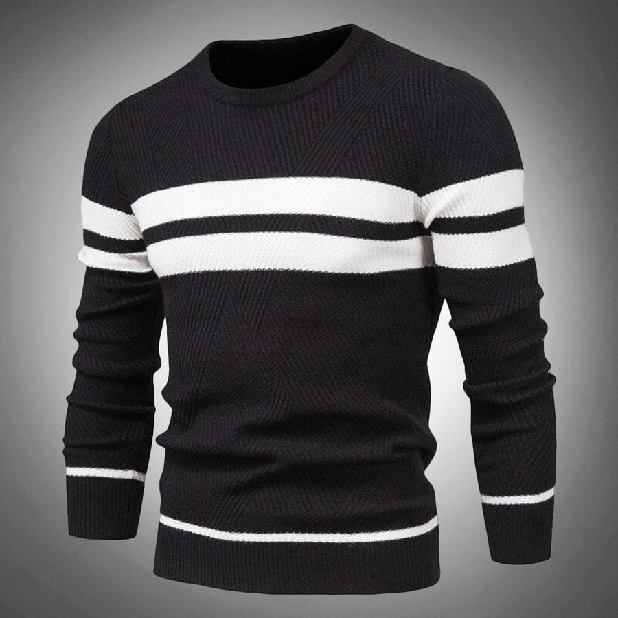 Gestreifter Pullover mit sportlicher Eleganz