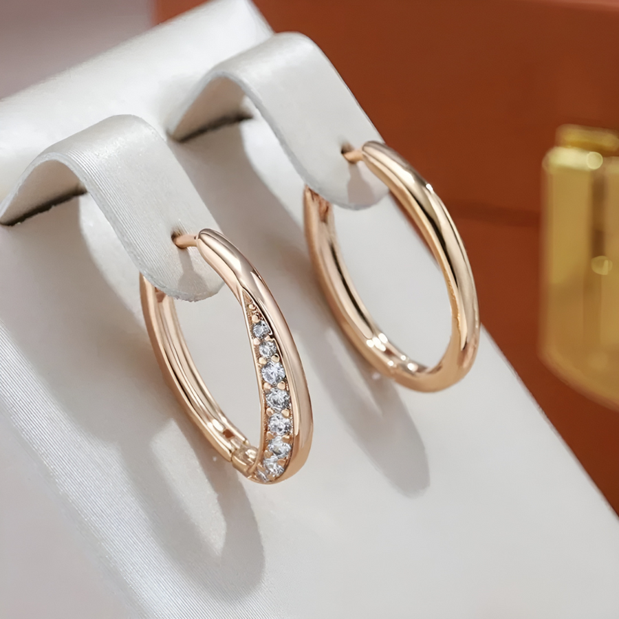 Orecchini a cerchio dorati | Orecchini eleganti da donna
