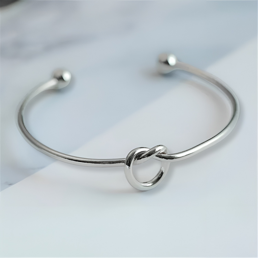 Bracciale d'oro con nodo | Bracciale regolabile da donna