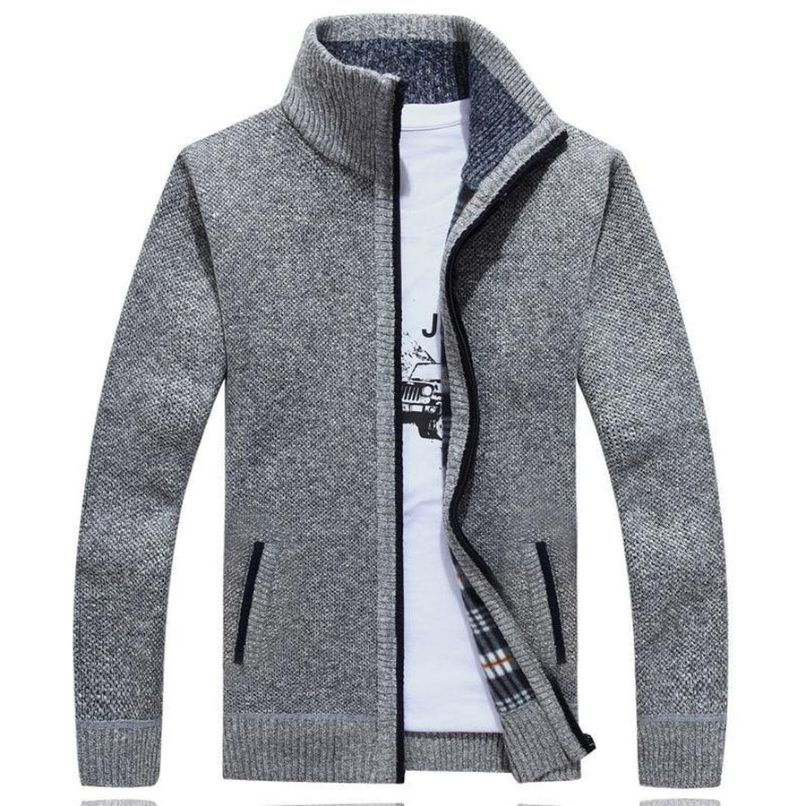 Lässige Strickjacke Mit Stehkragen Für Herren | Winter
