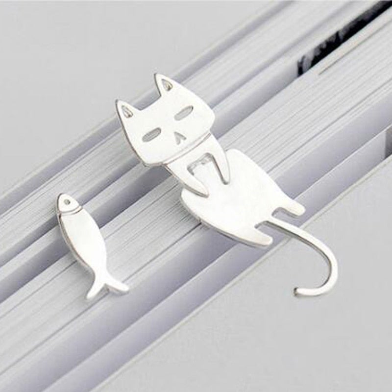 Silberohrringe mit Fisch und Kletterkatze