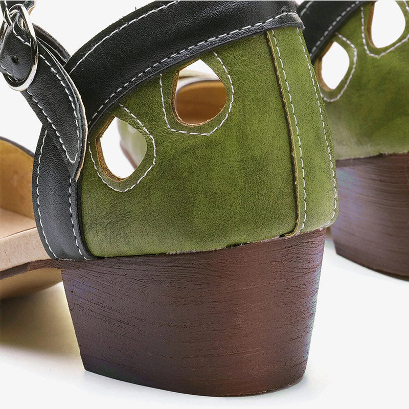 Darcey - Vintage-inspirierter Stil mit einer Retro-Ästhetik Sandalen Damen | Klassischer Riemen über dem Spann