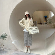 Hanna - Rollkragenpullover mit geometrischem Zopfmuster