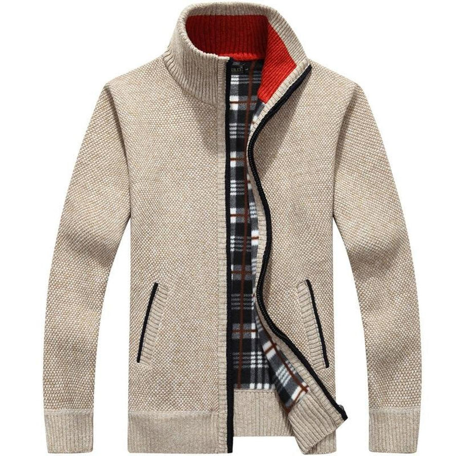 Lässige Strickjacke Mit Stehkragen Für Herren | Winter