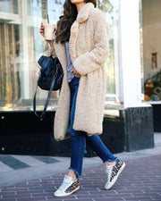 Klassische Lange Teddyjacke Für Damen | Winter