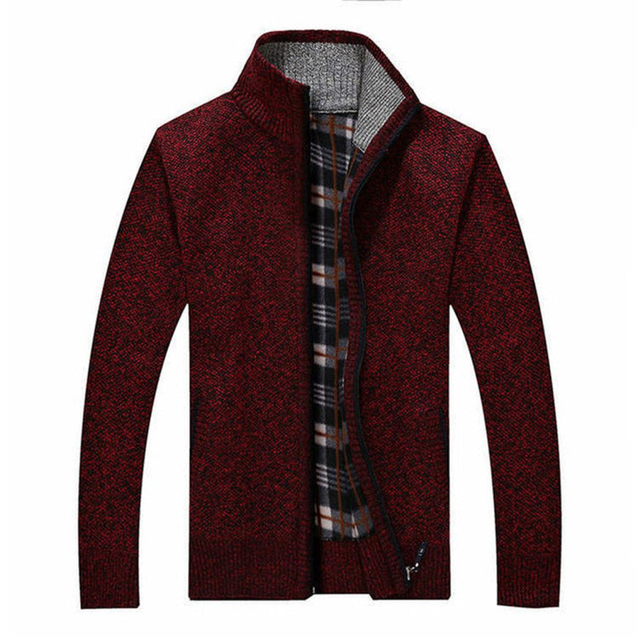 Lässige Strickjacke Mit Stehkragen Für Herren | Winter