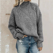 Damen Lockerer Freizeit Strickpullover | Rollkragen