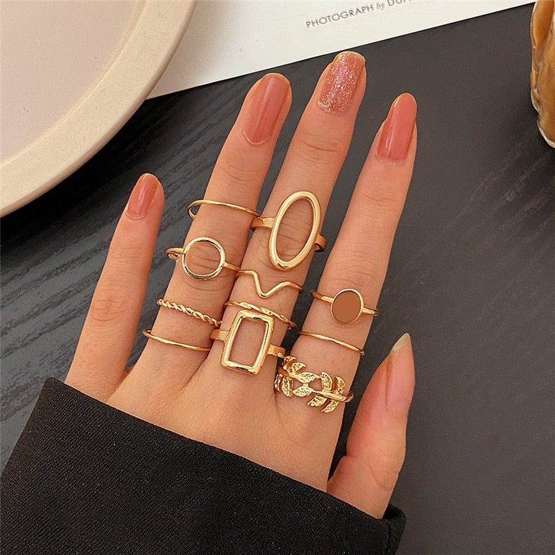 Pack mit 11 Vintage Silberringen
