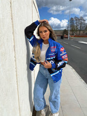 Oversized Hip-Hop Streetjacke für trendbewusste Frauen