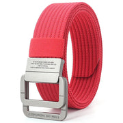 Unisex Gestreifter Canvas Ringgürtel
