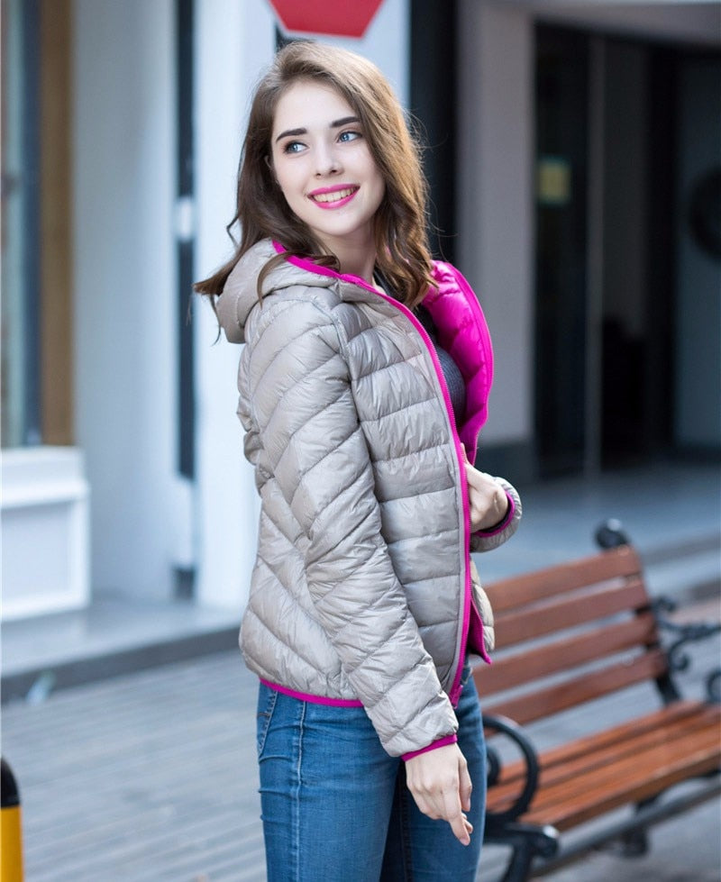 Stilvolle Wendbare Damen Daunenjacke - Aurora