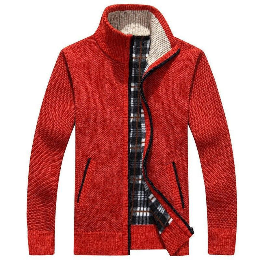 Lässige Strickjacke Mit Stehkragen Für Herren | Winter