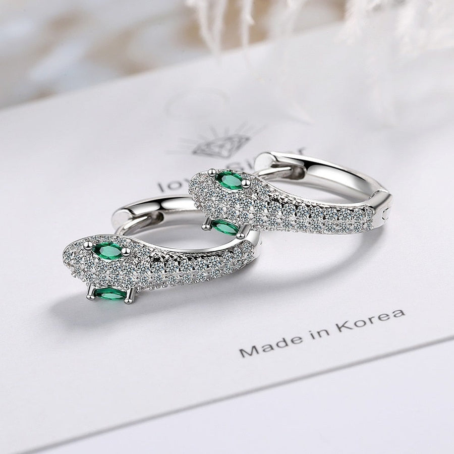 925 Sterling Silber Schlangenohrringe