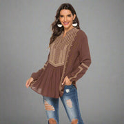 Birgit | Boho-Besticktes Top für Damen