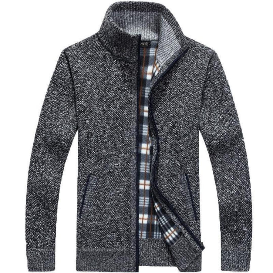 Lässige Strickjacke Mit Stehkragen Für Herren | Winter