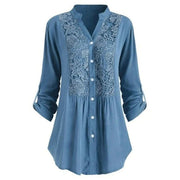 Renate | Lange Bluse mit Puffärmeln