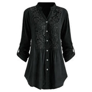 Renate | Lange Bluse mit Puffärmeln