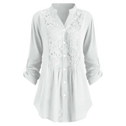 Renate | Lange Bluse mit Puffärmeln